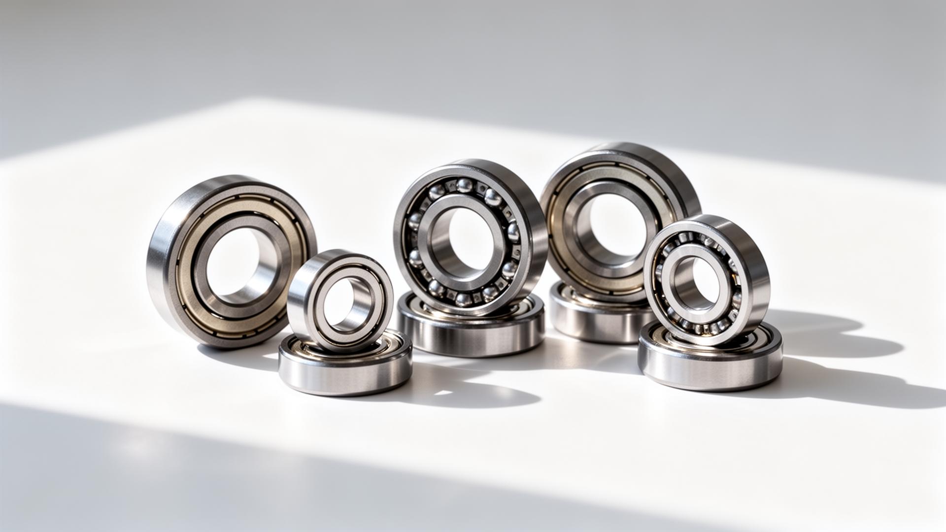 Industrial bearings on a precision grid